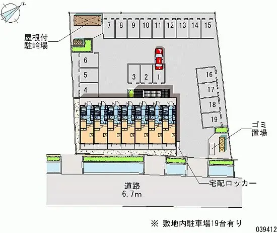 ★手数料０円★宇都宮市滝谷町　月極駐車場（LP）